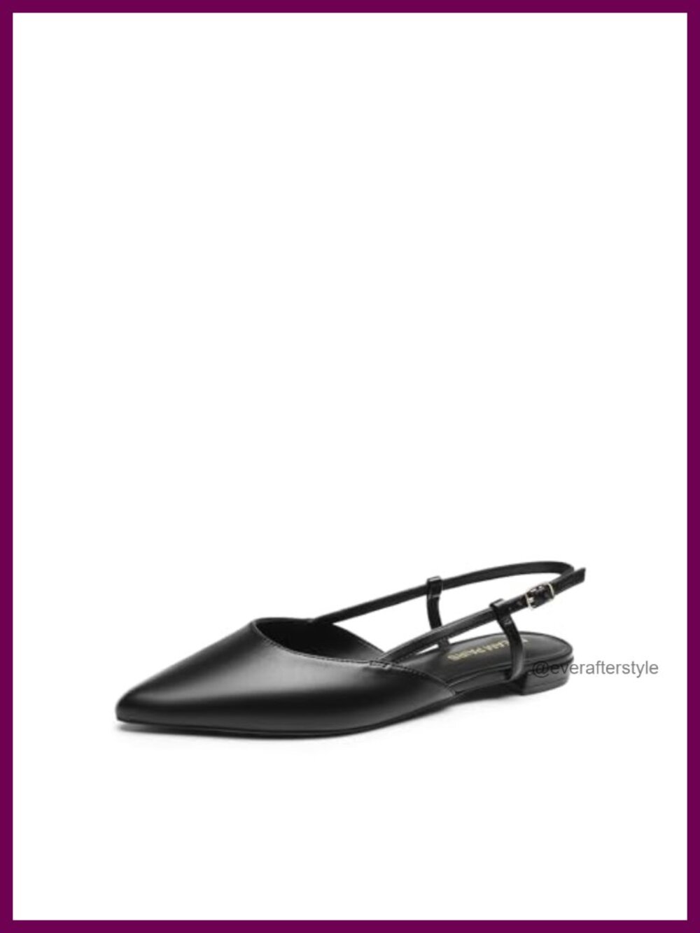Women's Slingback Dress Ballet Flats Faux Leather Pointed Toe